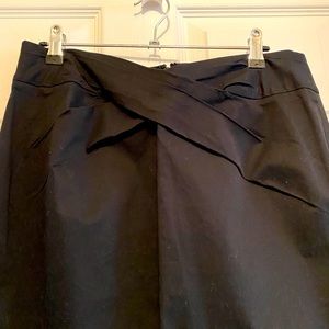 Michael Kors Black Poplin Pencil Skirt, CrissCross waist 23” length Cotton EUC 8